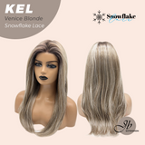 JBEXTENSION 22 Inches Venice Blonde Pre-Cut Snowflake Lace Frontlace Glueless Wig KEL VENICE BLONDE【PERMATEASE】【BENDY EAR TABS】