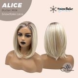 JBEXTENSION 12 Inches Butter Milk Pre-Cut Side Part Snowflake Lace Frontlace Glueless Wig ALICE BUTTER MILK