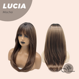 JBEXTENSION 21 Inches Natural Style Mocha Wig with Bangs LUCIA MOCHA