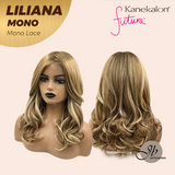 JBEXTENSION LILIANA MONO Full Monofilament Handmade Full Lace Full Hand Tied Wig 18 Inches Honey Blonde Mono Lace Handmade Futura Fiber Wig Glueless Wig LILIANA MONO