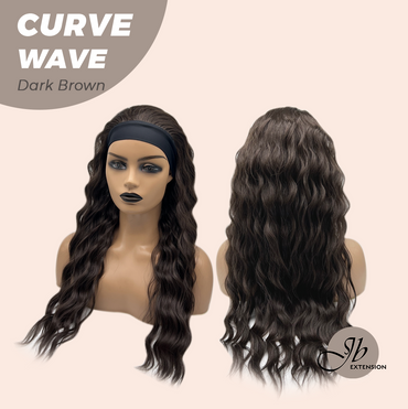 JBEXTENSION 26 Inches Long Wave Dark Brown Headband Wig CURVE WAVE - DARK BROWN
