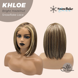 [PRE-ORDER] JBEXTENSION 12 Inches Bob Cut Bright Hazelnut Pre-Cut Snowflake Lace Frontlace Glueless Wig KHLOE BRIGHT HAZELNUT【PERMATEASE】