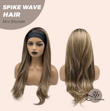 JBEXTENSION 24 Inches Long Curly Hair Mix Blonde Headband Wig SPIKE WAVE HAIR - MIX BLONDE