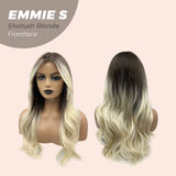 JBEXTENSION 22 Inches Curly Shatush Blonde Pre-Cut Frontlace Wig EMMIE S SHATUSH