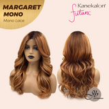 [PRE-ORDER] JBEXTENSION MARGARET MONO Full Monofilament Handmade Full Lace Full Hand Tied Wig 20 Inches Light Copper Mono Lace Handmade Futura Fiber Wig With Anti-slip Silicone Strips Glueless Wig MARGARET MONO