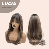 JBEXTENSION 21 Inches Natural Style Pine Cones Wig with Bangs LUCIA PINE CONES