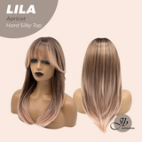 [PRE-ORDER] JBEXTENSION 20 Inches Scalpiana Apricot Wolf Cut 3.5X4 Hard Silky Top Natural Scalp Effect Wig With Bangs LILA APRICOT