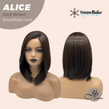 [PRE-ORDER] JBEXTENSION 12 Inches Dark Brown Pre-Cut Side Part Snowflake Lace Frontlace Glueless Wig ALICE DARK BROWN【BENDY EAR TABS】