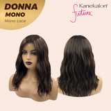 [PRE-ORDER] JBEXTENSION DONNA MONO Monofilament Handmade Wig 6X5 Full Monofilament Hand Tied Top Wig 18 Inches Dark Brown Wave Mono Lace Wig With Anti-slip Silicone Strips Glueless Wig DONNA MONO