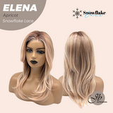 JBEXTENSION 18 Inches Apricot Pre-Cut Snowflake Lace Frontlace Glueless Wig ELENA APRICOT【PERMATEASE】【BENDY EAR TABS】
