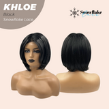 JBEXTENSION 12 Inches Bob Cut Black Pre-Cut Snowflake Lace Frontlace Glueless Wig KHLOE BLACK