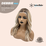 JBEXTENSION 18 Inches Mix Blonde Curly Pre-Cut 13X6 Free Part Snowflake Lace Frontlace Glueless Wig DEBBIE PRO - MIX BLONDE【BENDY EAR TABS】