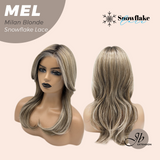 JBEXTENSION 20 Inches Milan Blonde Curly Pre-Cut Snowflake Lace Frontlace Glueless Wig MEL MILAN BLONDE【PERMATEASE】【BENDY EAR TABS】- M/L
