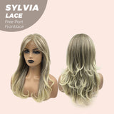 JBEXTENSION 20 Inches Dirty Blonde Curly Free Part Pre-Cut Frontlace Wig SYLVIA LACE