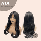 JBEXTENSION Peluca marrón natural con corte Bob de 10 pulgadas y flequillo JOAN