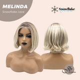 JBEXTENSION 10 Inches Mix Blonde Curly Pre-Cut T Part Snowflake Lace Frontlace Glueless Wig  MELINDA SNOWFLAKE【BENDY EAR TABS】