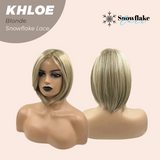 JBEXTENSION 12 Inches Bob Cut Blonde Pre-Cut Snowflake Lace Frontlace Glueless Wig KHLOE BLONDE【PERMATEASE】