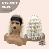 JBEXTENSION 15 Inches Short Curly Platinum Blonde Hair Headband Wig HELMET CURL - PLATINUM BLONDE