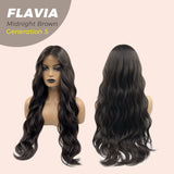 JBEXTENSION GENERATION FIVE 28 Inches Midnight Brown( Black/Brown) Body Wave Wig FLAVIA MIDNIGHT BROWN ( Black/Brown)