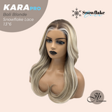 JBEXTENSION 23 Inches Bali Blonde Pre-Cut 13X6 Free Part Snowflake Lace Frontlace Glueless Wig KARA PRO - BALI BLONDE【BENDY EAR TABS】