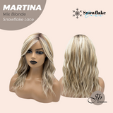 [PRE-ORDER] JBEXTENSION 17 Inches Wave Mix Blonde Pre-Cut Side Part Snowflake Lace Frontlace Glueless Wig MARTINA MIX BLONDE【BENDY EAR TABS】