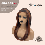 JBEXTENSION 22 Inches Chocolate Orange Pre-Cut Arc Snowflake Lace Frontlace Glueless Wig MULLER ARC - CHOCOLATE ORANGE【BENDY EAR TABS】