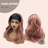 JBEXTENSION 18 Inches Curly Mix Pink Headband Wig HAIR-ATHON - MIX PINK