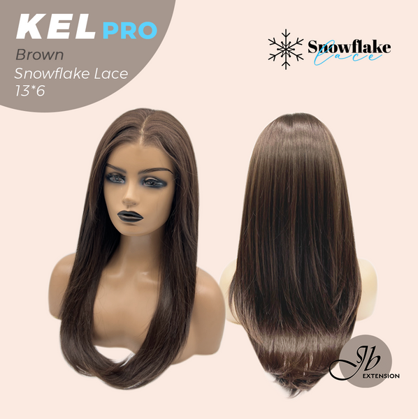 JBEXTENSION 22 Inches Brown Pre-Cut 13X6 Free Part Snowflake Lace