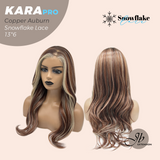 JBEXTENSION 23 Inches Copper Auburn Pre-Cut 13X6 Free Part Snowflake Lace Frontlace Glueless Wig KARA PRO - COPPER AUBURN【BENDY EAR TABS】