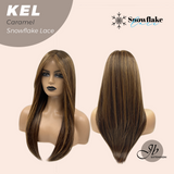 [PRE-ORDER] JBEXTENSION 22 Inches Caramel Pre-Cut Snowflake Lace Frontlace Glueless Wig KEL CARAMEL【PERMATEASE】