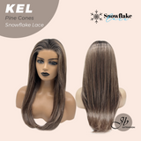 JBEXTENSION 22 Inches Pine Cones Pre-Cut Snowflake Lace Frontlace Glueless Wig KEL PINE CONES【PERMATEASE】【BENDY EAR TABS】