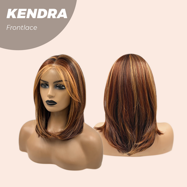 JBEXTENSION 16 Inches Auburn Highlight Pre-Cut Frontlace Glueless