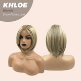 [PRE-ORDER] JBEXTENSION 12 Inches Bob Cut Blonde Pre-Cut Snowflake Lace Frontlace Glueless Wig KHLOE BLONDE