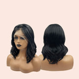 HOT OF SEASON -10 Inches Jet Black Curly Pre Plucked 13*3 HD Transparent Lace Frontal Swiss Lace Glueless Wig JADOR BLACK