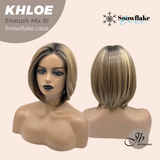 JBEXTENSION 12 Inches Bob Cut Shatush Mix Blonde Pre-Cut Snowflake Lace Frontlace Glueless Wig KHLOE SHATUSH MIX BLONDE【PERMATEASE】