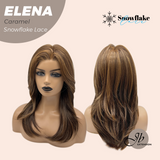 JBEXTENSION 18 Inches Caramel Pre-Cut Snowflake Lace Frontlace Glueless Wig ELENA CARAMEL【PERMATEASE】【BENDY EAR TABS】