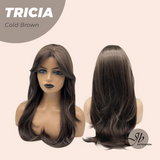JBEXTENSION 23 Inches Curly Cold Brown Wig TRICIA COLD BROWN