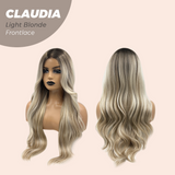 JBEXTENSION 27 Inches Light Blonde Curly Pre-Cut Frontlace Glueless Wig CLAUDIA LIGHT BLONDE