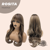 JBEXTENSION 24 Inches Curly Hazelnut Wig with Bangs ROSITA HAZELNUT