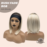 JBEXTENSION 12 Inches Short Hair Ash Blonde Headband Wig RUSH FADE BOB - ASH BLONDE