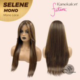 HOT OF SEASON -  SELENE MONO Monofilament Handmade Wig 6X5 Full Monofilament Hand Tied Top Wig 25 Inches Caramel Mono Lace Wig With Anti-slip Silicone Strips Glueless Wig SELENE MONO