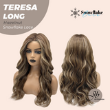 JBEXTENSION 22 Inches Long Hazelnut Pre-Cut Snowflake Lace Frontlace Glueless Wig TERESA LONG HAZELNUT【PERMATEASE】【BENDY EAR TABS】
