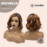 JBEXTENSION 10 Inches Auburn Pre-Cut Side Part Snowflake Lace Frontlace Glueless Wig MICHELLE AUBURN