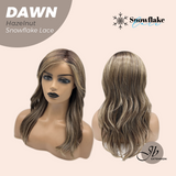 JBEXTENSION 19 Inches Curly Hazelnut Pre-Cut Side Part Snowflake Lace Frontlace Glueless Wig DAWN SNOWFLAKE - HAZELNUT【BENDY EAR TABS】