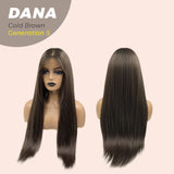 JBEXTENSION GENERATION FIVE 28 Inches Long Cold Brown Straight Wig With Bangs DANA COLD BROWN G5