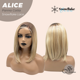 JBEXTENSION 12 Inches Panna Cotta Pre-Cut Side Part Snowflake Lace Frontlace Glueless Wig ALICE PANNA COTTA