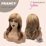 JBEXTENSION 18 Inches Crème Caramel Women Fashion Full Machine Wig FRANCY CRèME CARAMEL【PLUS PERMATEASE】【BENDY EAR TABS】