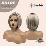 JBEXTENSION 12 Inches Bob Cut Venice Blonde Pre-Cut Snowflake Lace Frontlace Glueless Wig KHLOE VENICE BLONDE【PERMATEASE】