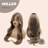 JBEXTENSION 26 Inches Hazelnut Curly Wig with Bangs MILLER HAZELNUT