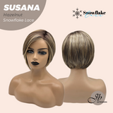 JBEXTENSION 9 Inches Hazelnut Pre-Cut Side Part Snowflake Lace Frontlace Glueless Wig SUSANA HAZELNUT【BENDY EAR TABS】
